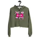 Just As Human As You Crop Hoodie